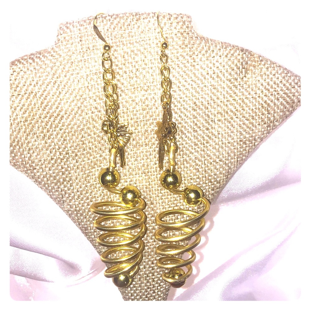 Golden spiral earrings
